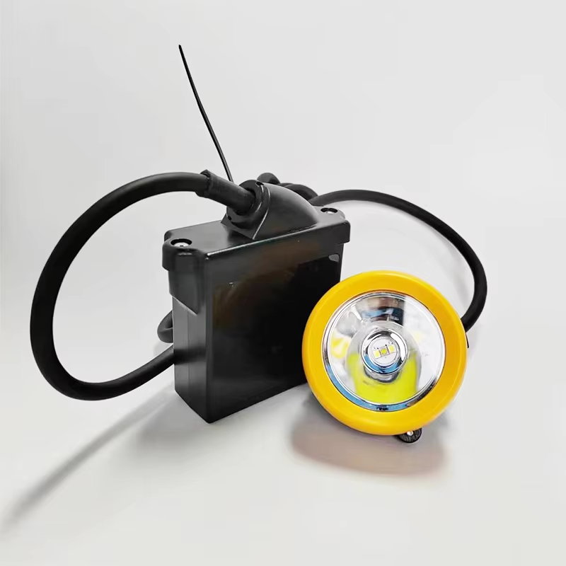 custom Underground Corded Miner Cap Lamp 7800mah 10000Lux Led Mining Light Impact Resistant Hard Hat Light online