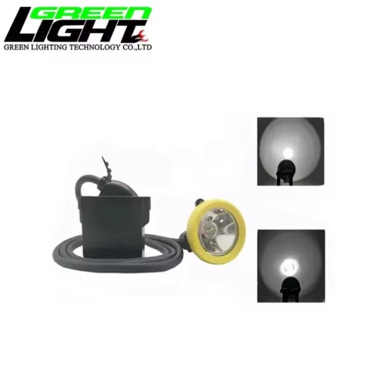 Underground Corded Miner Cap Lamp 7800mah 10000Lux Led Mining Light Impact Resistant Hard Hat Light