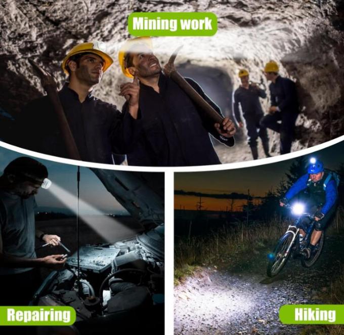 KL5LM 10000 LUX LED Mining Lamp 96lum Ip68 Waterproof 3.7V 2.2Ah Li Ion Rechargeable Battery
