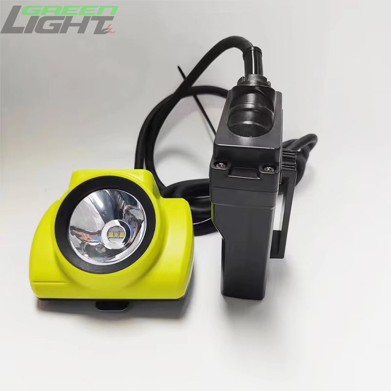 14Ah 25000lux OLED Screen Impact Resistant Mining Cap Light with Tempered Glass Lens