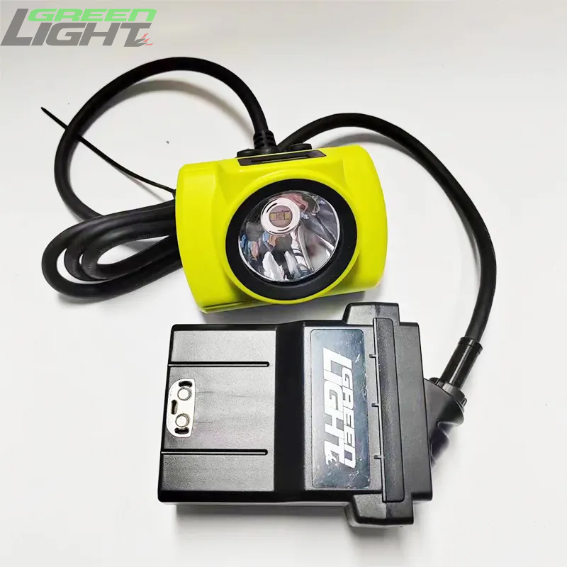 14Ah 25000lux OLED Screen Impact Resistant Mining Cap Light with Tempered Glass Lens