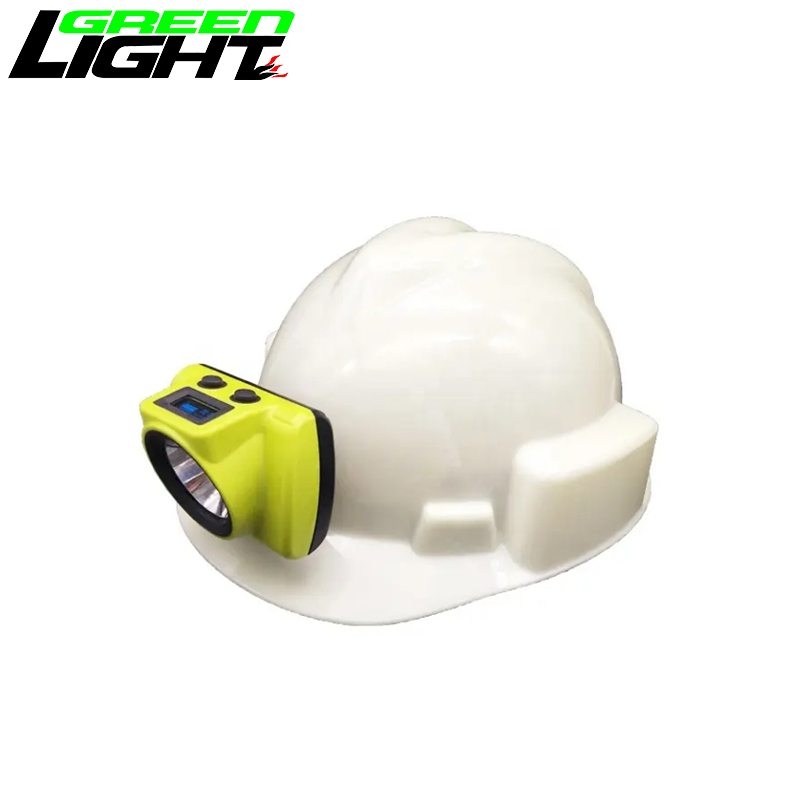 Super Bright 3W OLED Screen Led Miner Helmet Light 25000lux Cordless Cap Lamp