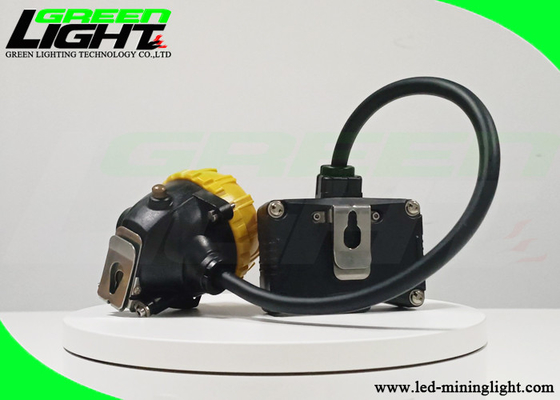 High Illuminance Semi Corded LED Miner Cap Lamp ABS Yellow Black Shell For Coal Mining