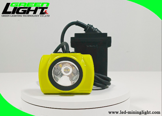 25000lux Brightness Coal Mining Helmet Lights Yellow Shell ABS Anti Cracked IP68 Waterproof