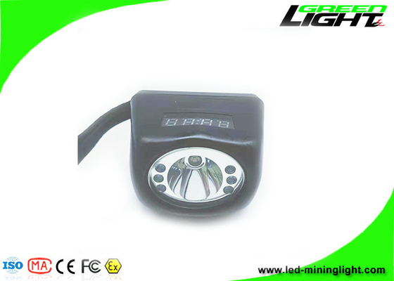 IP68 Waterproof 8000lux Digital Screen Miner Headlamp Rechargeable 221lum 15 Hrs Long Working Time