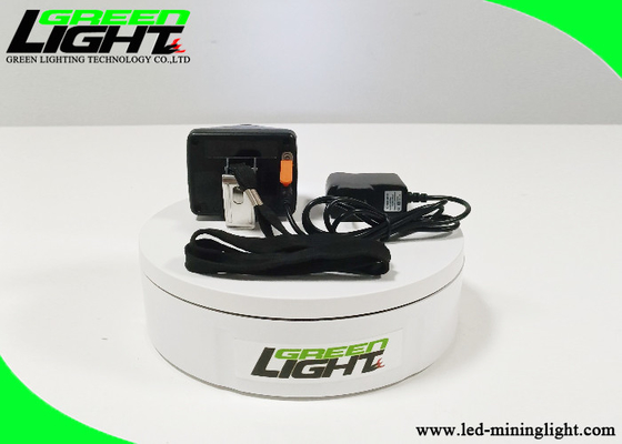 8000 Lux High Beam Cordless Cap Lamp Stainless Steel Clip For Underground Safety Lighting