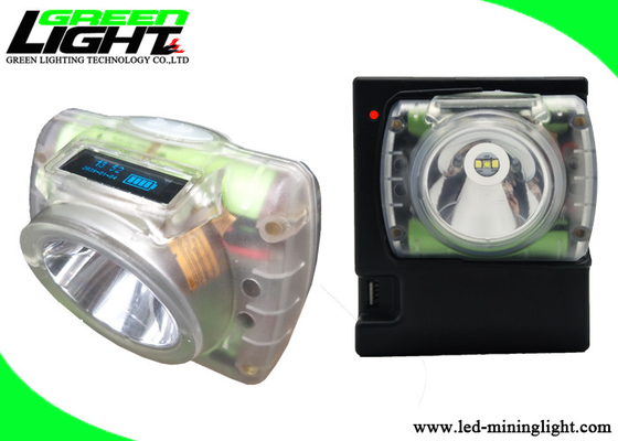15000lux Lightweight Portable LED Miner Cap Lamp 6.8Ah Rechargeable Li Ion Battery