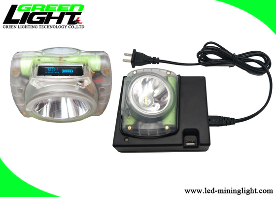 15000lux Lightweight Portable LED Miner Cap Lamp 6.8Ah Rechargeable Li Ion Battery