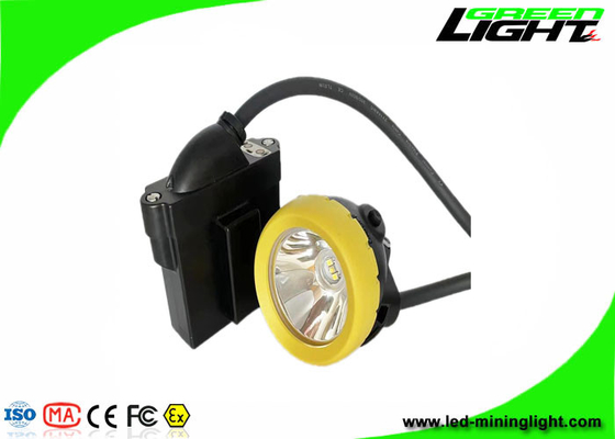 10000 Lux 216lum 7800 MAh Corded LED Mining Cap Lamp USB Charging with Low Power Warning Function Miner Headlamp