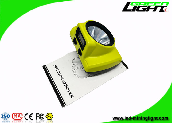 18000lux IP68 Waterproof Miners Headlamp Rechargeable With OLED Screen USB Charger