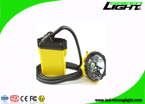 25000Lux 10.4Ah Corded Mining Cap Lamp Underground Mining Headlamps Aluminum Lighting Cup