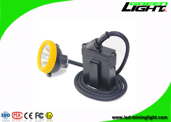 10000 Lux 18 Hours 7800 mAh LED Miners Cap Lamp Corded With Lower Power Warning Function