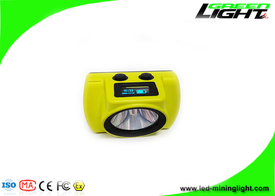 18000Lux OLED Screen LED Miner Headlamp Magnetic USB Rechargeable ABS / PC Lamp Body
