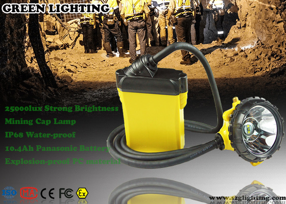 10.4AH Coal Miner Hard Hat Light Corded Style 25000 Lux Strong Brightness
