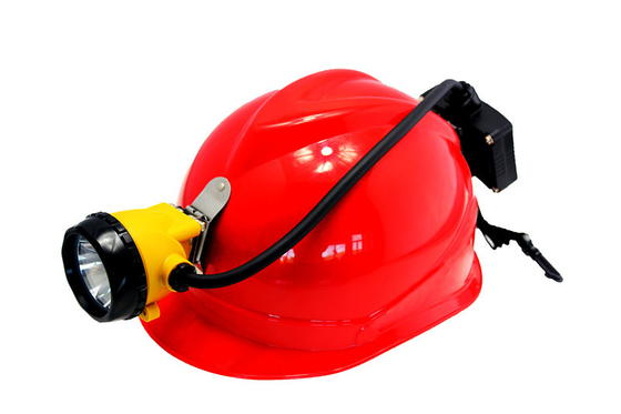 15000 Lux Led Miners Cap Lamp , 6.8AH Customized Semi - Corded Led Mining Lamp 