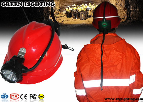High Power Miners Cap Lamp With Rear Warning Light 15000 Lux Brightness