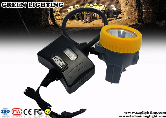 6400mAH Safety Mining Hard Hat Led Lights Semi - Corded Type 8000 Hours Life Span