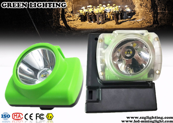 Green 13000 Lux Safety Cordless Mining Lights IP 68 Waterproof Degree
