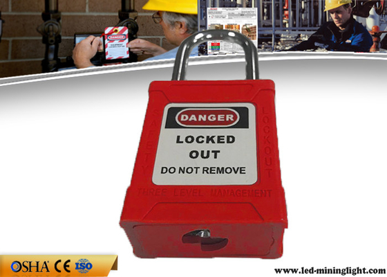 Safety Lockout Padlocks 38 Mm Steel Lock Shackle 53 Mm ABS Lock Body