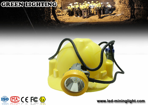 15000 Lux Led Miners Lights For Hard Hats , 6600mah Cord Safety Led Miners Cap Light IP68
