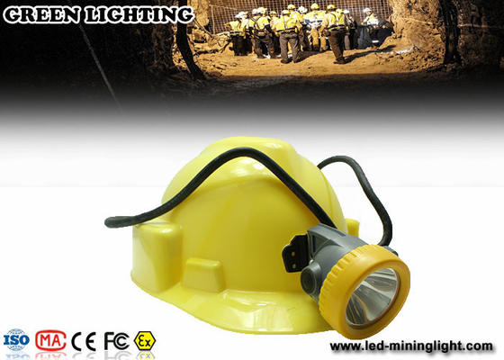 15000 Lux Led Miners Lights For Hard Hats , 6600mah Cord Safety Led Miners Cap Light IP68