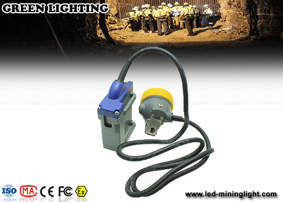 15000 Lux Led Miners Lights For Hard Hats , 6600mah Cord Safety Led Miners Cap Light IP68