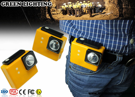 yellow GLC-3A 6000Lux rechargeable safety mining lamp with 3.2Ah battery capacity with photo frame model