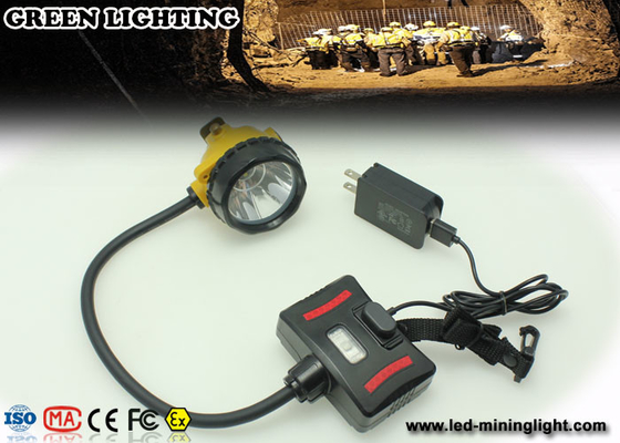 28000 Lux Explosion Proof LED Mining Headlamp , IP68 Waterproof miner Cap Lamp