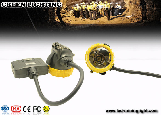 Yellow Semi Cored Led Cap Lamp Underground Mining 20 Hours Long Working Time