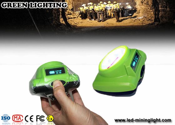 ABS meterial green Coal Mining Lights 20 hours working time 6.2Ah battery capacity