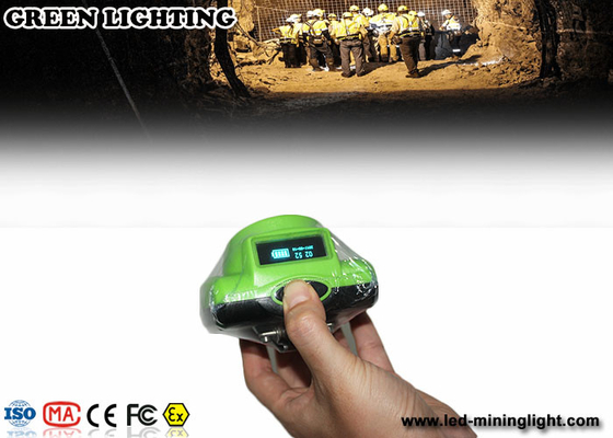 ABS meterial green Coal Mining Lights 20 hours working time 6.2Ah battery capacity