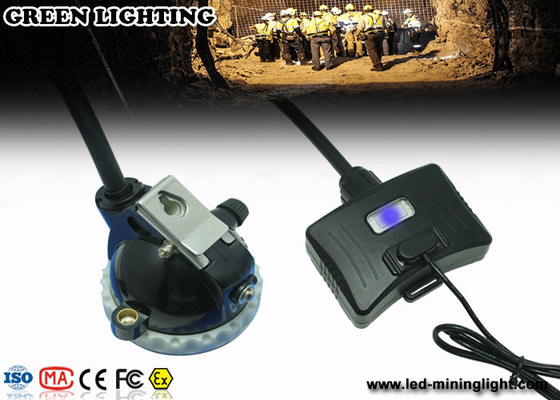 0.38M Cable White Color Coal Miners Headlamp , 8000 lux IP68 Miners Hard Hat Light
