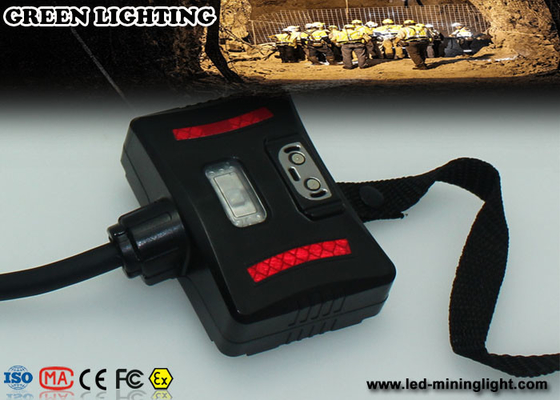 28000 Lux 3W IP68 Waterproof Mining Cap Lights with Warning Light Battery Box
