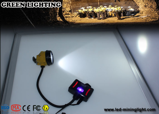 28000 Lux 3W IP68 Waterproof Mining Cap Lights with Warning Light Battery Box