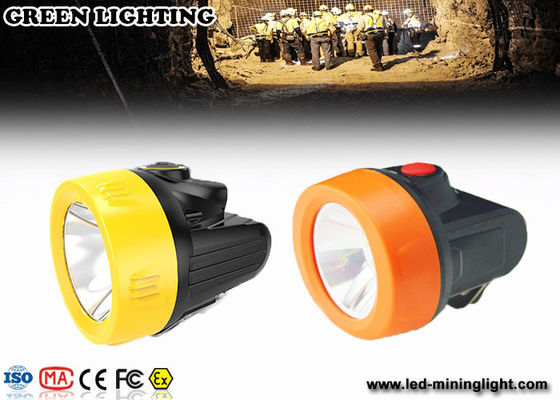 2.8Ah Lithium-ion Battery IP68  LED Miners Headlamp for Hard Hats with Movable Steel Hook