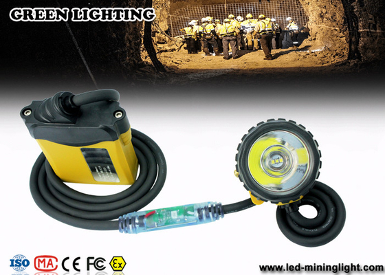 25000 Lux Waterproof LED Mining Light With Warning Red Light on Cable