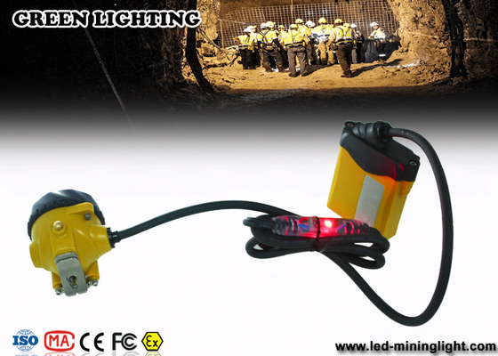 25000 Lux Waterproof LED Mining Light With Warning Red Light on Cable