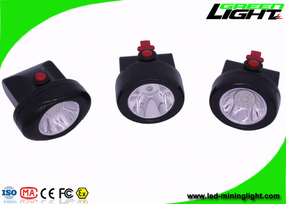 Msha Approved Cordless Mining Cap Lights , Portable Black Miner Lamp with 15 Hours Lighting Time