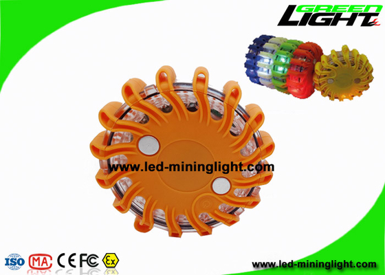 Rechargeable Amber Led Road Flares Emergency Disc , Super Bright Durable Flashing Warning Beacon