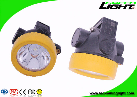 Yellow LED Miners Cap Lamp 2.2 Ah Battery Capacity With One Year Warranty