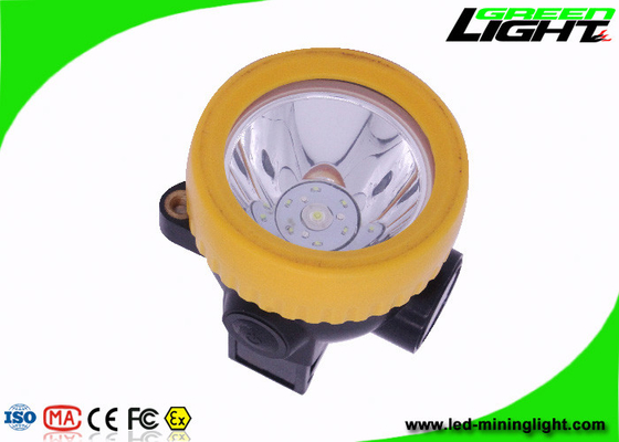 Yellow LED Miners Cap Lamp 2.2 Ah Battery Capacity With One Year Warranty
