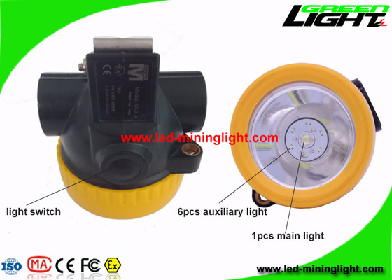 Wireless LED Mining Cap Lamp Yellow Color For Camping / Hunting / Fishing