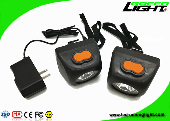 Anti - Explosive Mining Cap Lights Rechargeable Lithium Ion Battery Black Color