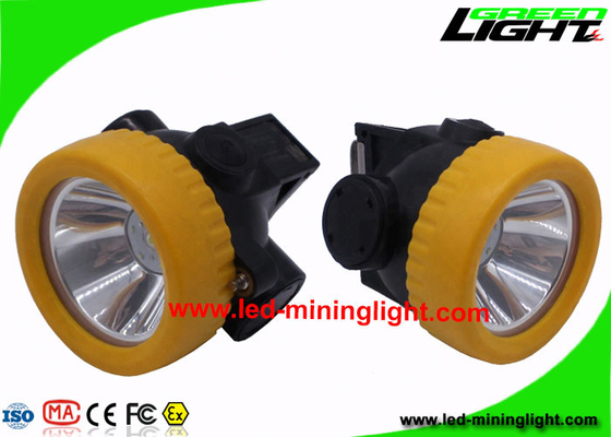 4000 Lux LED Mining Cap Lamp , Engineer Plastic Material Coal Mining Lights