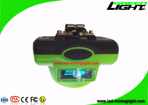 13000 Lux  Mining Cap Lights USB Rechargeable With OLED Screen Time Date Display