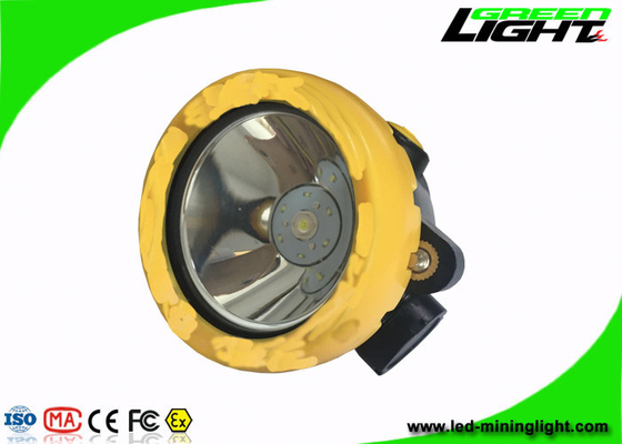 Yellow / Black Miners Helmet Light2.2Ah 3.7V 191g Weight For Underground Emergency