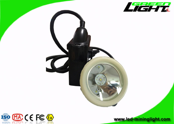 Rechargeable LED Miners Cap Lamp Automatic Power - Off With Black And White Color