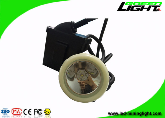 Rechargeable LED Miners Cap Lamp Automatic Power - Off With Black And White Color