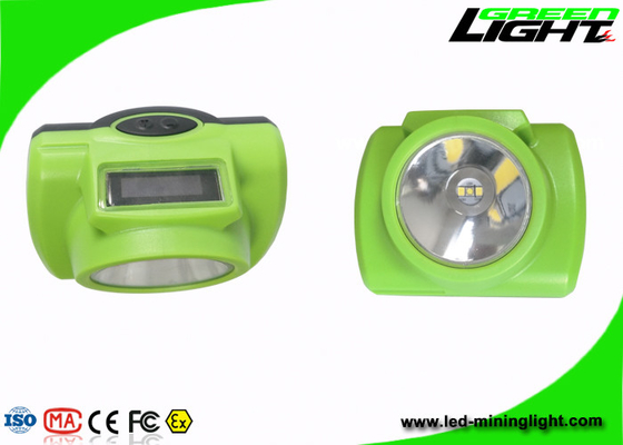 OLED Screen Rechargeable LED coal Headlamp Water Resistant With 14 - 16hours Working Time