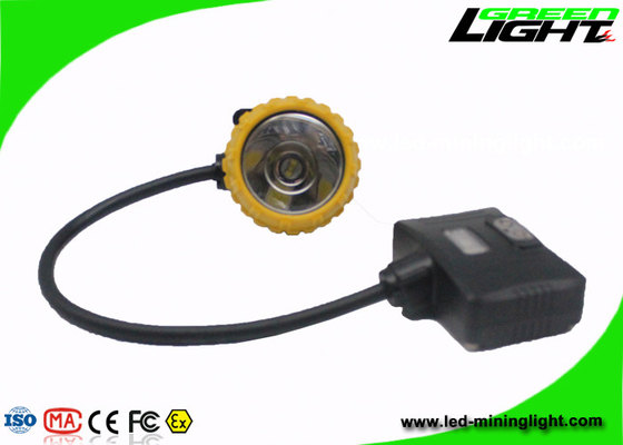 GLS12-A Semi Corded Led Miners Cap Lamp 15000 Lux High Brightness With Rear Warning Light